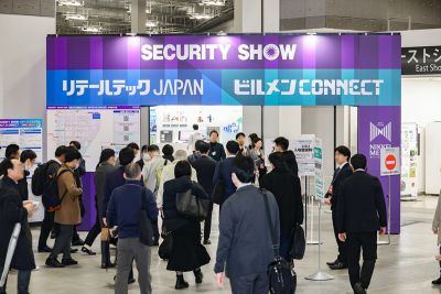 SECURITY SHOW 2026 弊社ブースのインターホン展示風景
